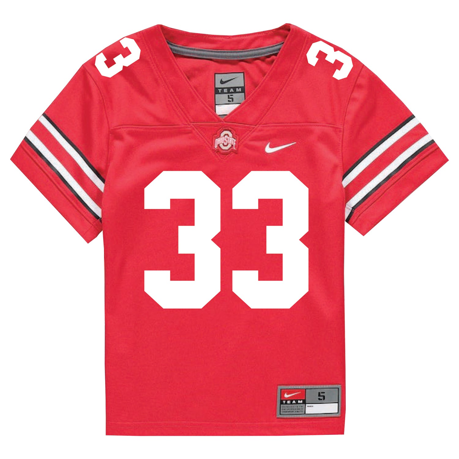 Ohio State Buckeyes Nike #33 Jack Sawyer Student Athlete Scarlet Football Jersey - Front View