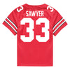 Ohio State Buckeyes Nike #33 Jack Sawyer Student Athlete Scarlet Football Jersey - Back View