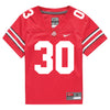 Ohio State Buckeyes Nike #30 Cody Simon Student Athlete Scarlet Football Jersey - Front View
