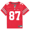 Ohio State Buckeyes Nike #87 Reis Stocksdale Student Athlete Scarlet Football Jersey - Front View