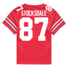Ohio State Buckeyes Nike #87 Reis Stocksdale Student Athlete Scarlet Football Jersey - Back View