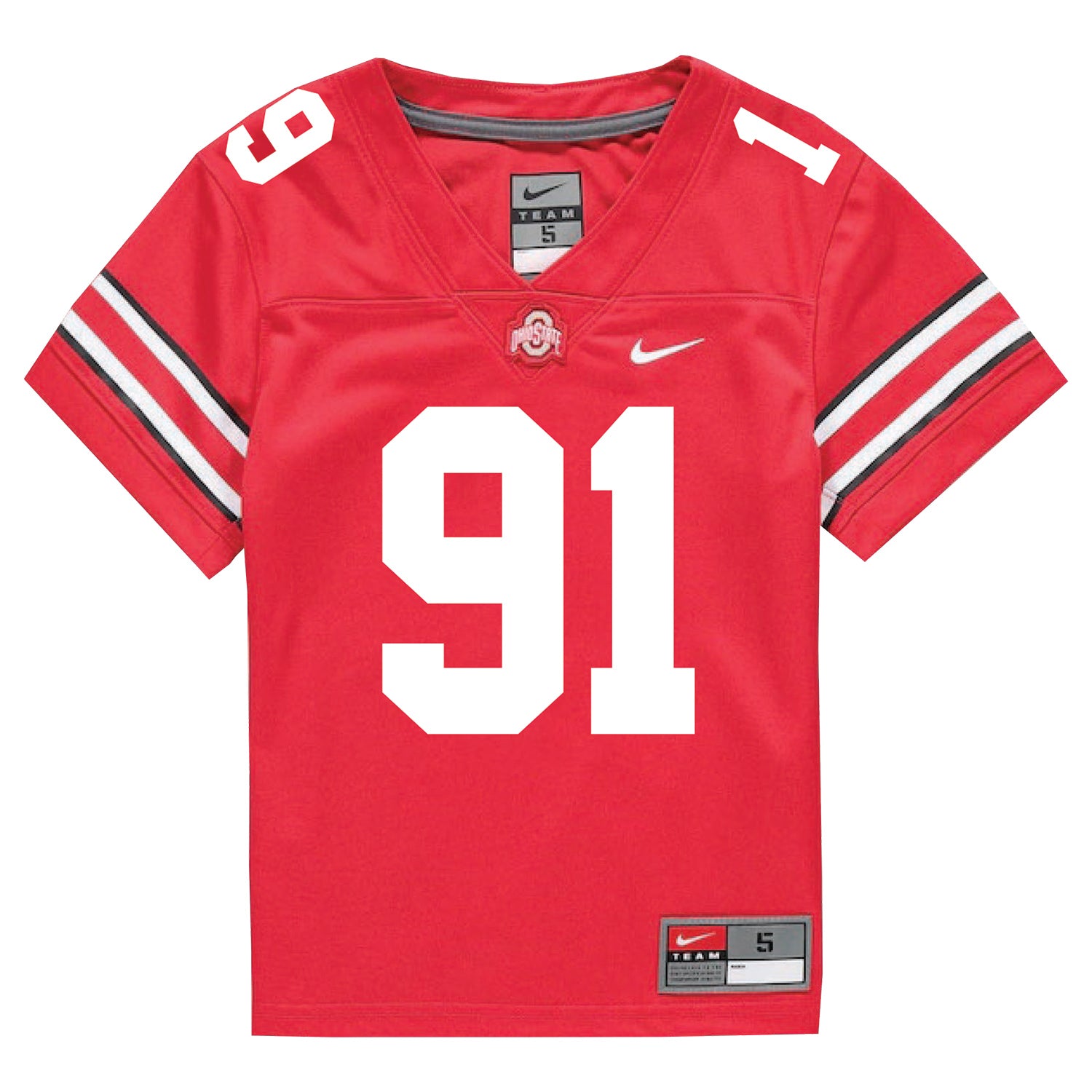 Youth Ohio State Buckeyes #91 Tyleik Williams Student Athlete Football Jersey - Front View