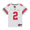 Ohio State Buckeyes Nike #2 Emeka Egbuka Student Athlete White Football Jersey - Front View