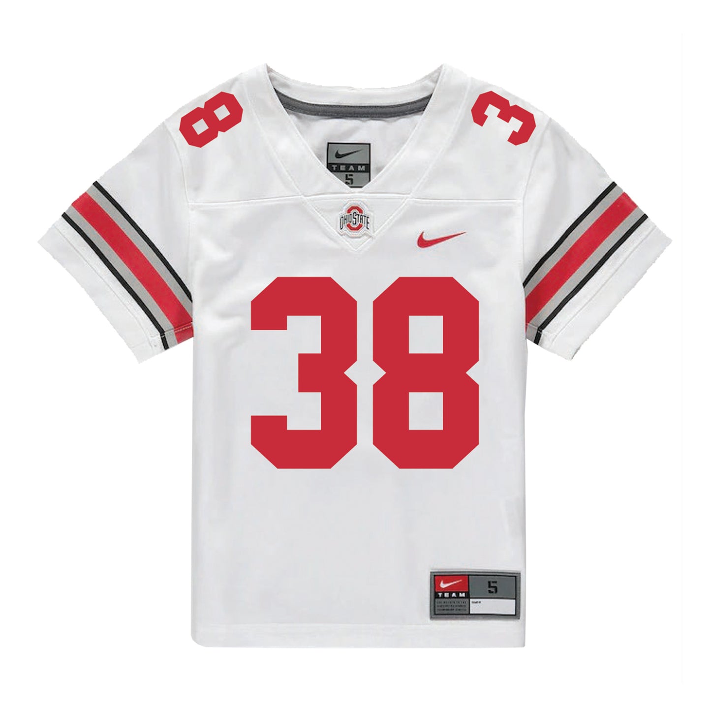 Ohio State Buckeyes Nike #38 Jayden Fielding Student Athlete White Football Jersey - Front View