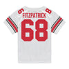 Ohio State Buckeyes Nike #68 George Fitzpatrick Student Athlete White Football Jersey - Back View