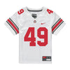Ohio State Buckeyes Nike #49 Patrick Gurd Student Athlete White Football Jersey - Front View
