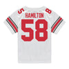 Ohio State Buckeyes Nike #58 Ty Hamilton Student Athlete White Football Jersey - Back View