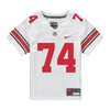 Ohio State Buckeyes Nike #74 Donovan Jackson Student Athlete White Football Jersey - Front View