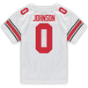 Ohio State Buckeyes Nike #0 Xavier Johnson Student Athlete White Football Jersey - In White - Back View