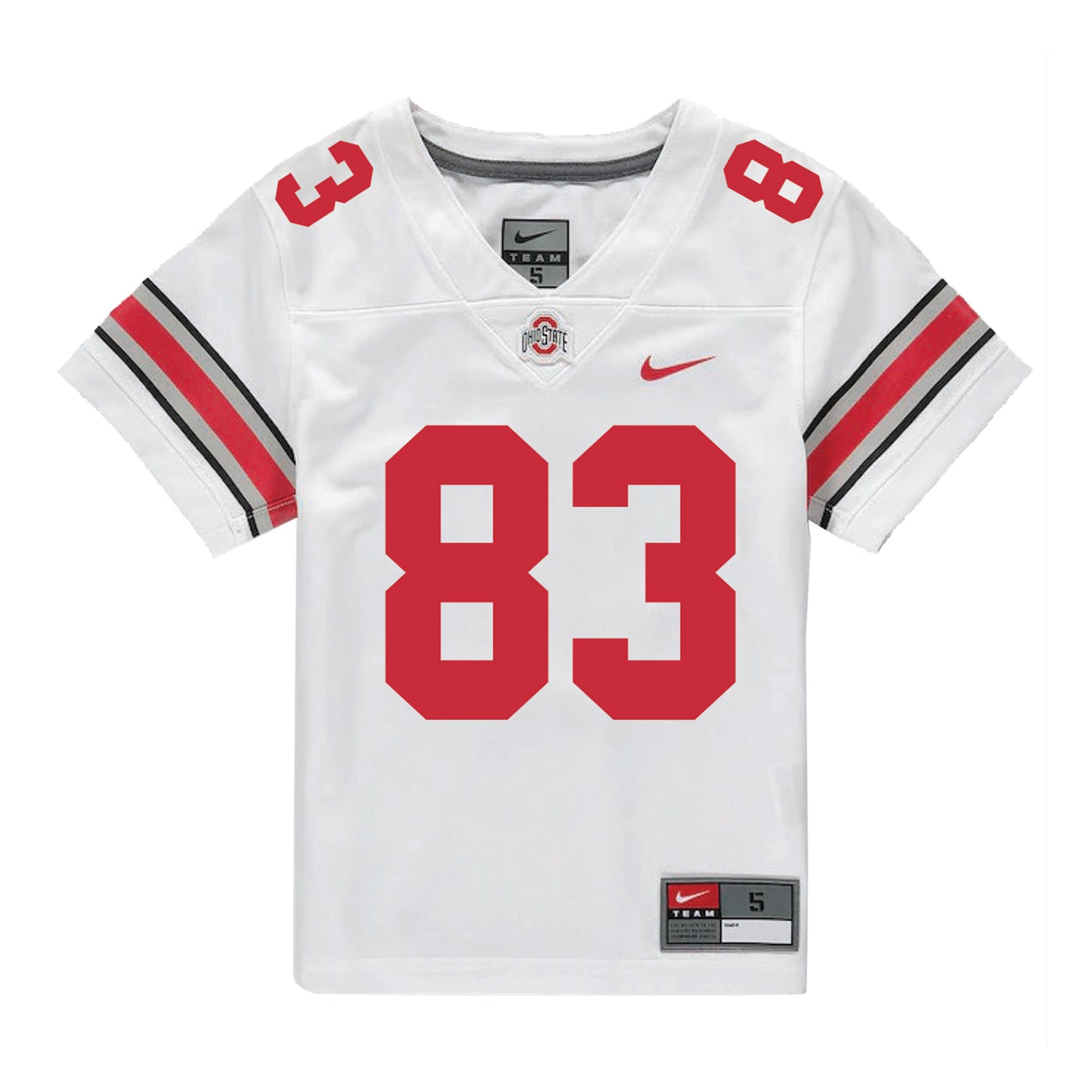 Ohio State Buckeyes Nike #83 Joop Mitchell Student Athlete White Football Jersey - Front View