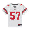 Ohio State Buckeyes Nike #57 Jalen Pace Student Athlete White Football Jersey - Front View