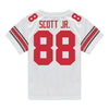Ohio State Buckeyes Nike #88 Gee Scott Jr. Student Athlete White Football Jersey - Back View
