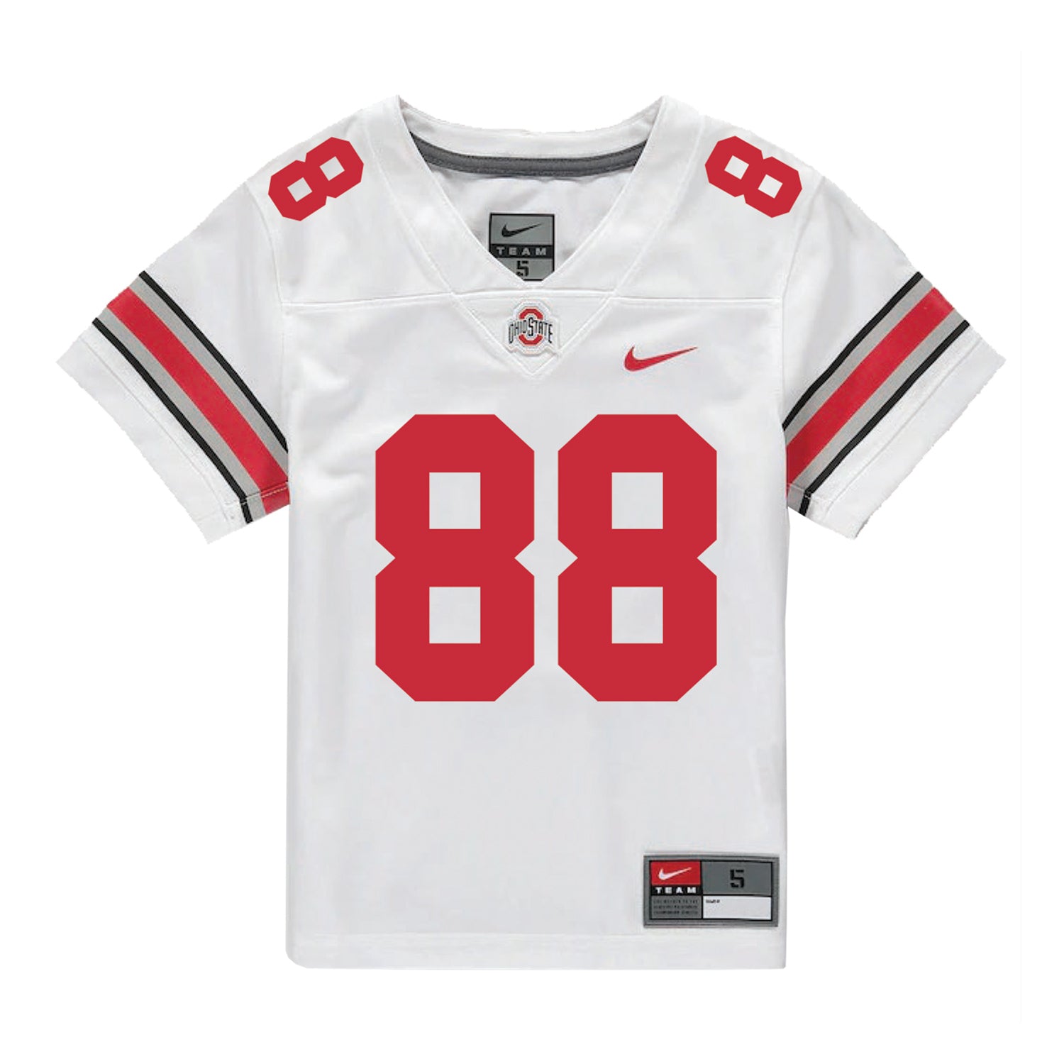 Ohio State Buckeyes Nike #88 Gee Scott Jr. Student Athlete White Football Jersey - Front View