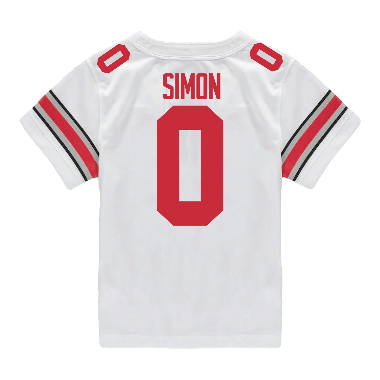 Ohio State Buckeyes Nike #0 Cody Simon Student Athlete White Football Jersey - Back View