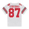 Ohio State Buckeyes Nike #87 Reis Stocksdale Student Athlete White Football Jersey - Back View