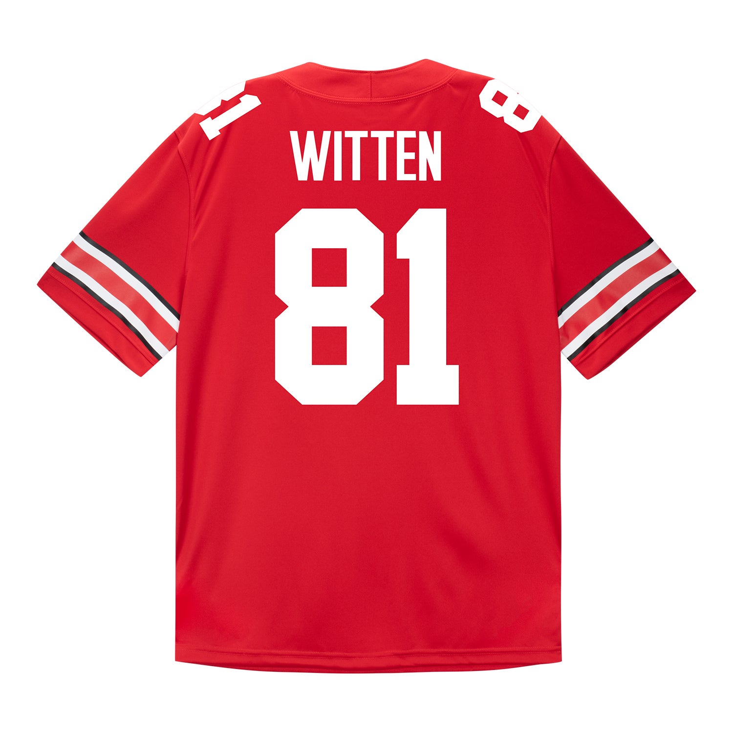 Ohio State Buckeyes Nike #81 Damarion Witten Student Athlete Scarlet Football Jersey - Back View