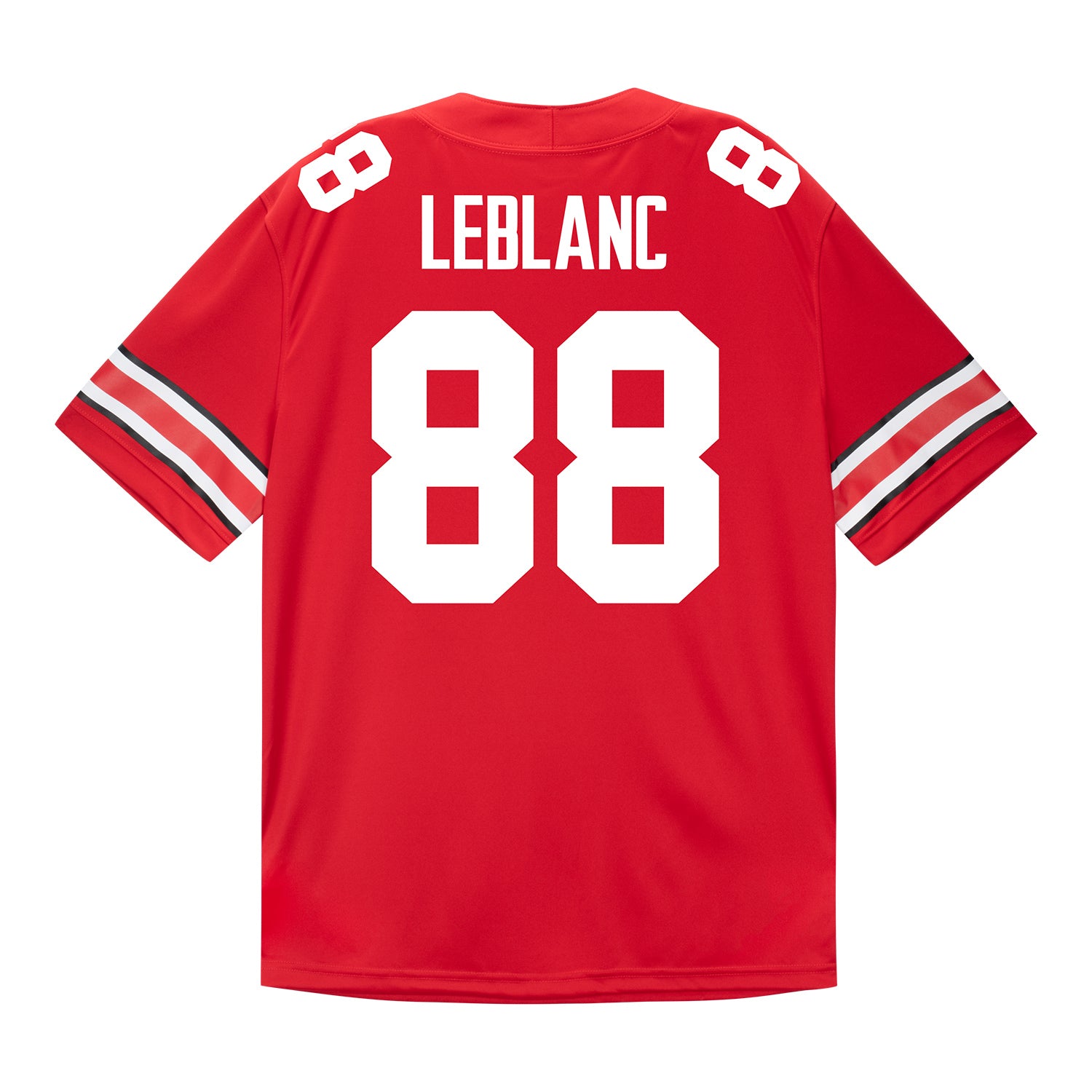 Ohio State Buckeyes Nike #88 Max LeBlanc Student Athlete Scarlet Football Jersey - Back View