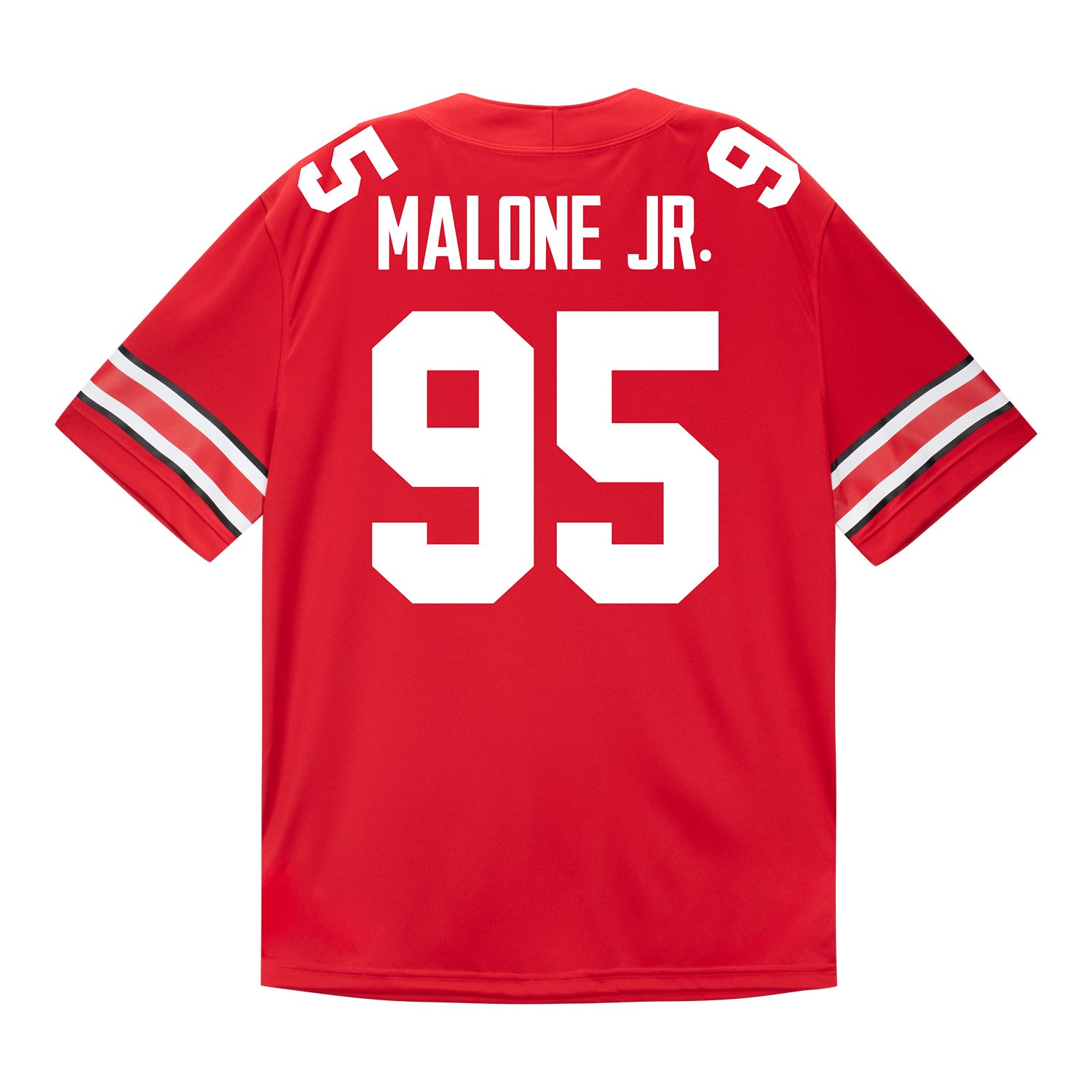 Ohio State Buckeyes Nike #95 Tywone Malone Jr. Student Athlete Scarlet Football Jersey - Back View
