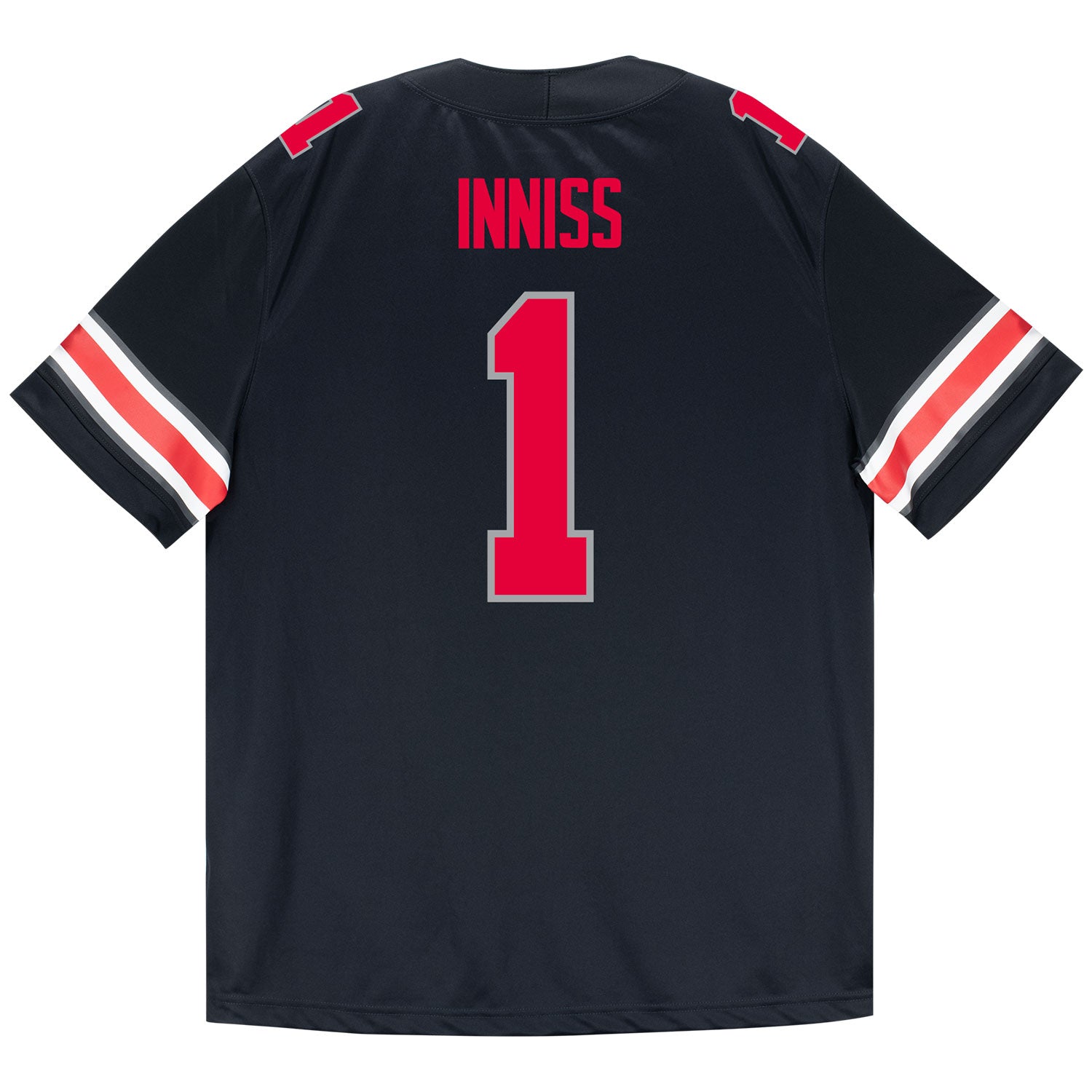 Ohio State Buckeyes Nike #1 Brandon Inniss Student Athlete Black Football Jersey - Back View