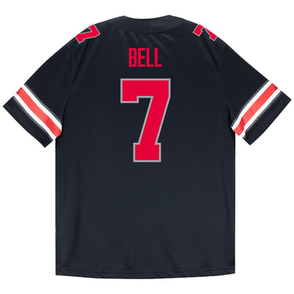 Ohio State Buckeyes Nike #7 Phillip Bell Student Athlete Black Football Jersey - Back View