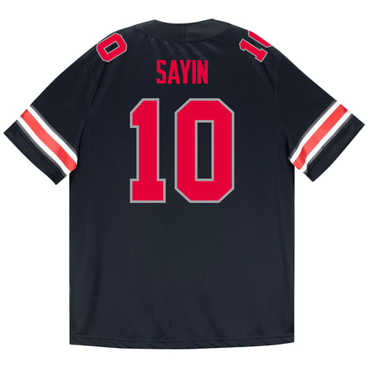 Ohio State Buckeyes Nike #10 Julian Sayin Student Athlete Black Football Jersey - Back View