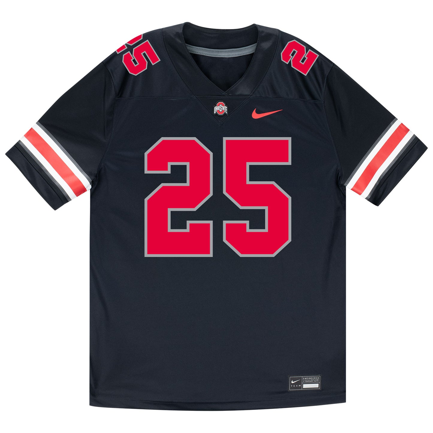 Ohio State Buckeyes Nike #25 Bo Jackson Student Athlete Black Football Jersey - Front View