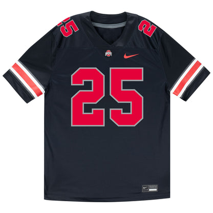 Ohio State Buckeyes Nike #25 Bo Jackson Student Athlete Black Football Jersey - Front View