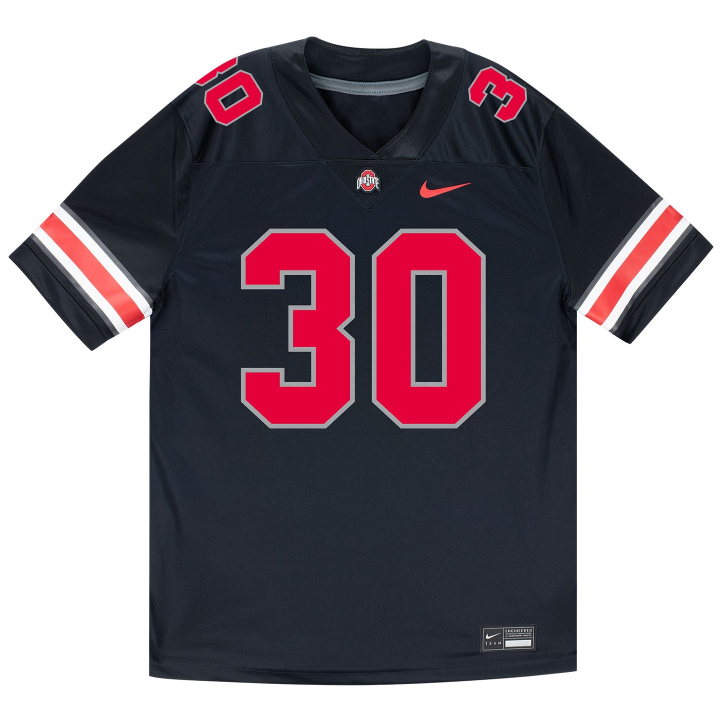Ohio State Buckeyes Nike #30 Cody Haddad Student Athlete Black Football Jersey - Front View