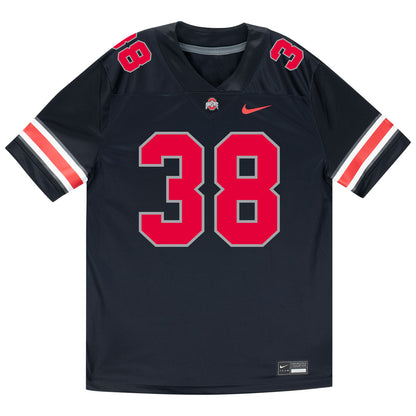 Ohio State Buckeyes Nike #38 Jayden Fielding Student Athlete Black Football Jersey - Front View
