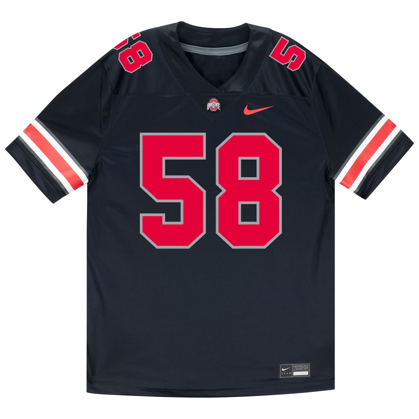 Ohio State Buckeyes Nike #58 Gabe Vansickle Student Athlete Black Football Jersey - Front View