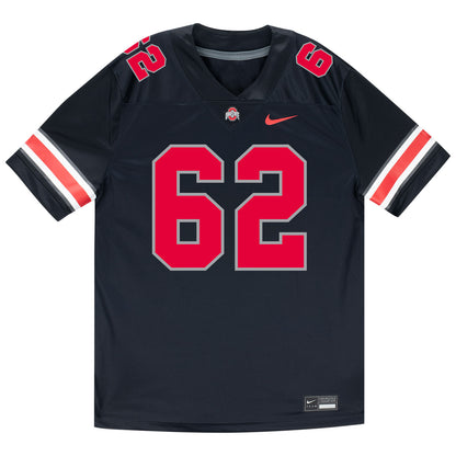 Ohio State Buckeyes Nike #62 Josh Padilla Student Athlete Black Football Jersey - Front View