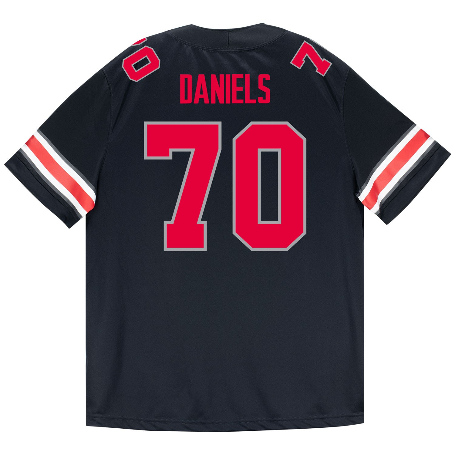 Ohio State Buckeyes Nike #70 Phillip Daniels Student Athlete Black Football Jersey - Back View