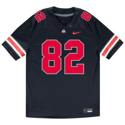 Ohio State Buckeyes Nike #82 David Adolph Student Athlete Black Football Jersey - Front View