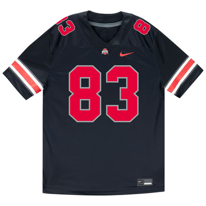 Ohio State Buckeyes Nike #83 Nate Roberts Student Athlete Black Football Jersey - Front View