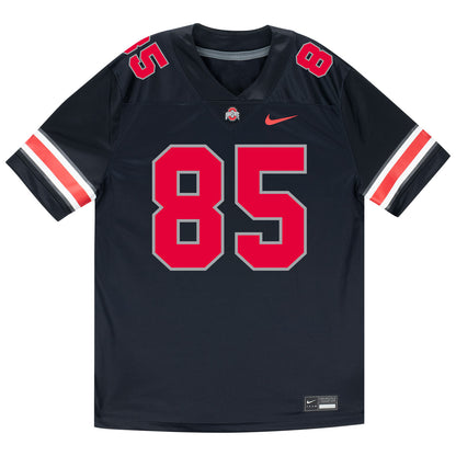 Ohio State Buckeyes Nike #85 Bennett Christian Student Athlete Black Football Jersey - Front View