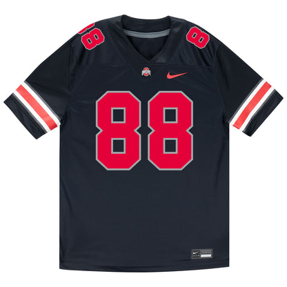 Ohio State Buckeyes Nike #88 Max Leblanc Student Athlete Black Football Jersey - Front View