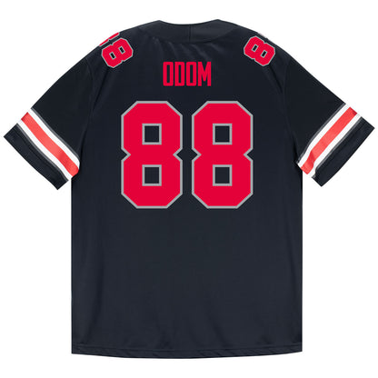 Ohio State Buckeyes Nike #88 Trajen Odom Student Athlete Black Football Jersey - Back View