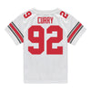 Ohio State Buckeyes Caden Curry Nike #92 Student Athlete White Football Jersey - Back View