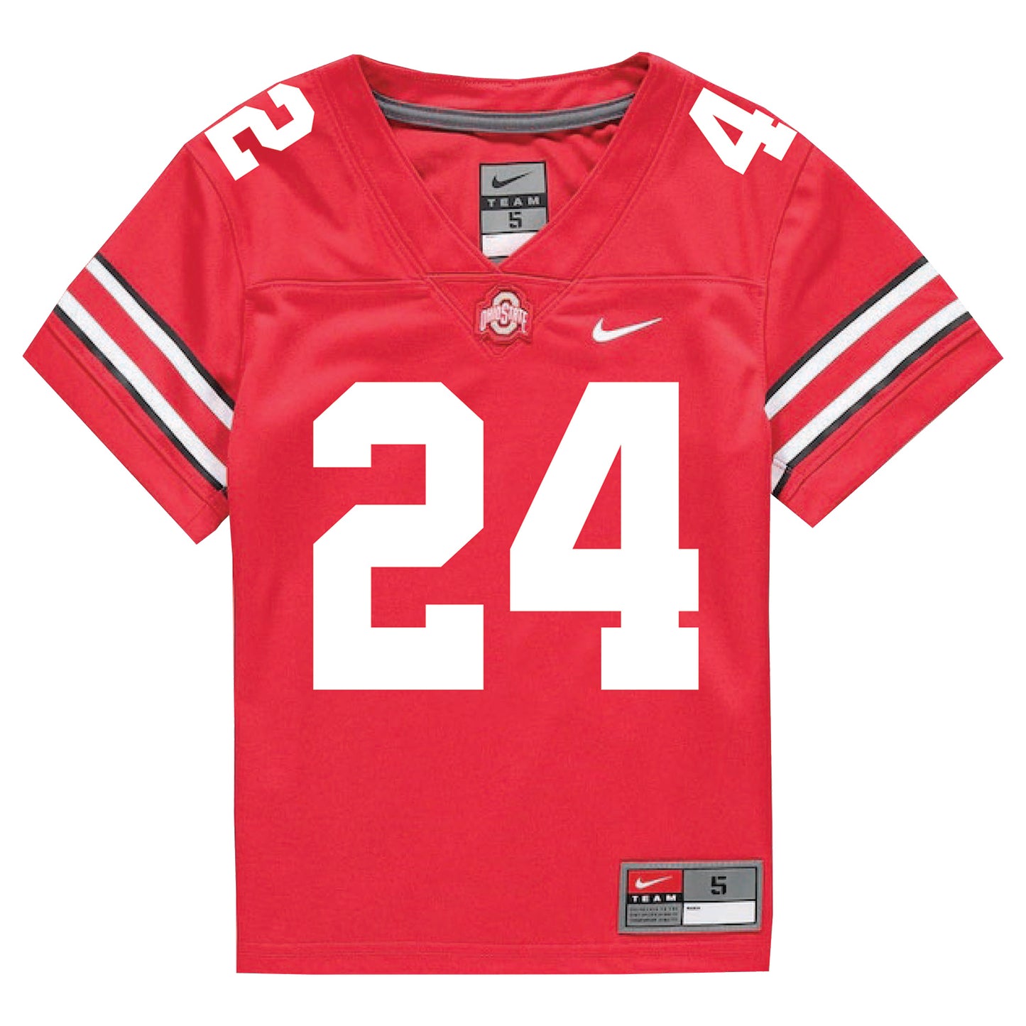 Ohio State Buckeyes Nike #24 Jermaine Mathews Jr.  Student Athlete Scarlet Football Jersey - Front View