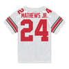 Ohio State Buckeyes Nike #24 Jermaine Mathews Jr. Student Athlete White Football Jersey - Back View