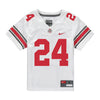 Ohio State Buckeyes Nike #24 Jermaine Mathews Jr. Student Athlete White Football Jersey - Front View