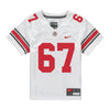 Ohio State Buckeyes Nike #67 Austin Siereveld Student Athlete White Football Jersey - Front View