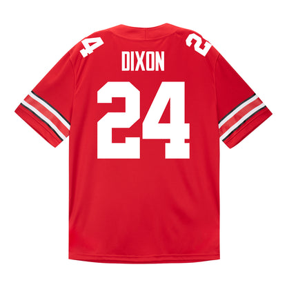 Ohio State Buckeyes Nike #24 Sam Dixon Student Athlete Scarlet Football Jersey - Back View