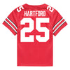 Ohio State Buckeyes Nike #25 Malik Hartford Student Athlete Scarlet Football Jersey - Back View