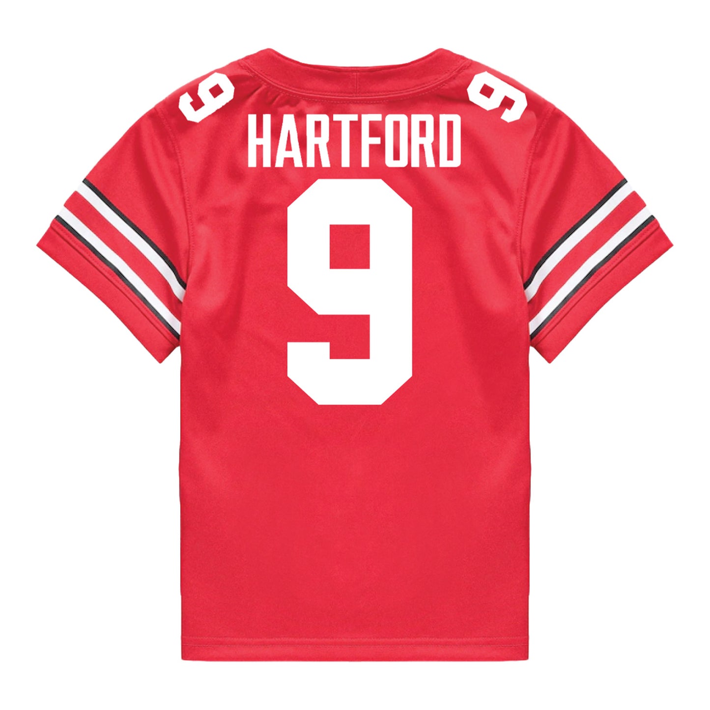 Ohio State Buckeyes Nike #9 Malik Hartford Student Athlete Scarlet Football Jersey - Back View