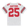 Ohio State Buckeyes Nike #25 Malik Hartford Student Athlete White Football Jersey - Back View