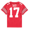 Ohio State Buckeyes Nike #17 Carnell Tate Student Athlete Scarlet Football Jersey - Back View
