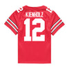 Ohio State Buckeyes Nike #12 Lincoln Kienholz Student Athlete Scarlet Football Jersey - In Scarlet - Back View