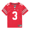 Ohio State Buckeyes Nike #3 Lincoln Kienholz Student Athlete Scarlet Football Jersey - Front View