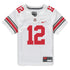 Ohio State Buckeyes Nike #12 Lincoln Kienholz Student Athlete White Football Jersey - In White - Front View